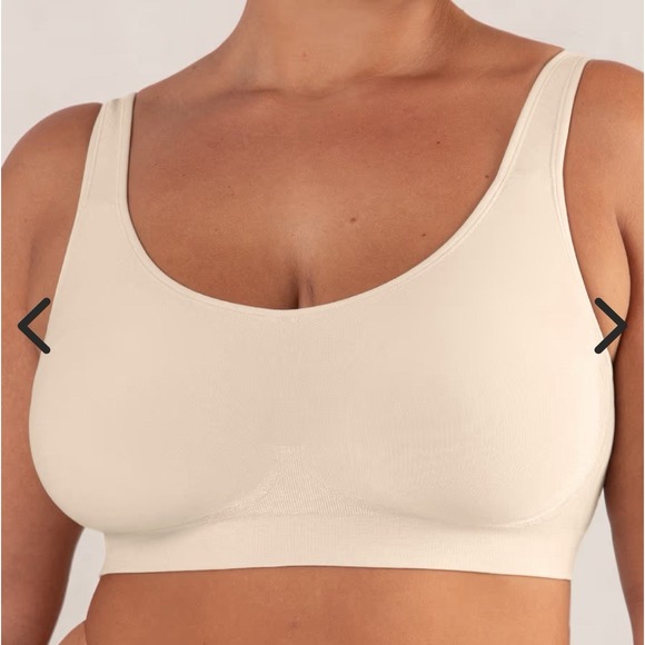 Shapermint Essentials Everyday Comfort Straps Wireless Shaping Bra XL Beige - Picture 1 of 4